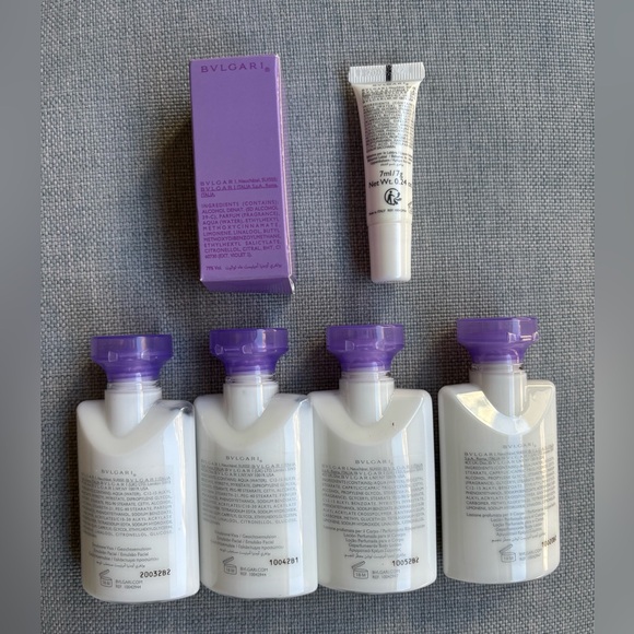 BVLGARI Pouch with Omnia Body Lotion/Face Emulsion/Lip Balm Travel Set - Picture 8 of 9